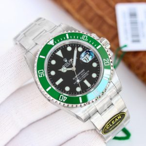 Clean Factory Rolex Submariner Black Dial Green Ceramic Bezel 904L Steel 3135/3235 Movement