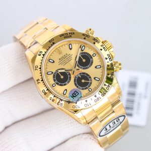 Clean Factory Rolex Daytona Chronograph Yellow Gold Dial Yellow Gold Bezel 904L Steel&Full Yellow Gold Case&Bracelet 7750/4130 Movement