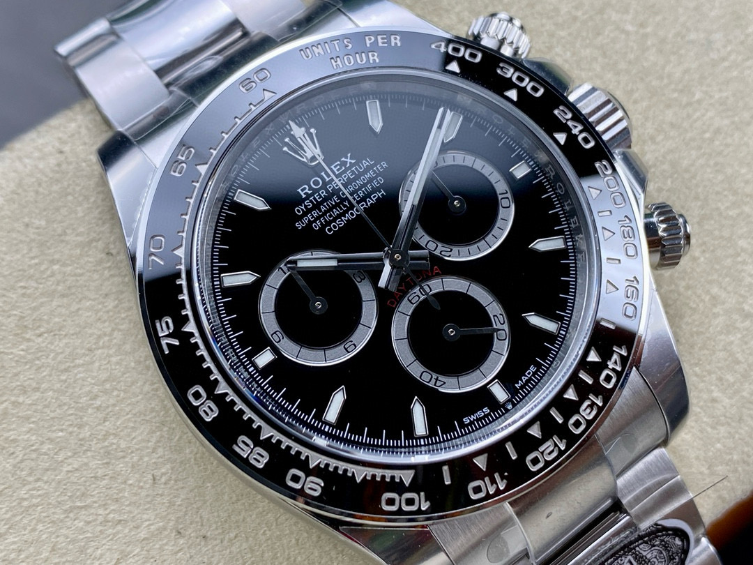 Clean Factory Rolex Daytona 126500 Black Dial Black Ceramic Bezel 904L Steel Bracelet 4131 Movement - Image 3