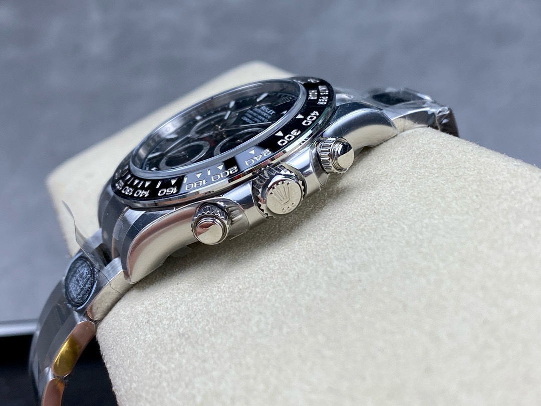 Clean Factory Rolex Daytona 126500 Black Dial Black Ceramic Bezel 904L Steel Bracelet 4131 Movement - Image 7