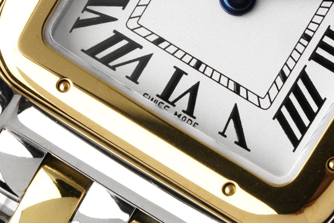 BV Factory Cartier Panthère 22mm White Dial Yellow Gold Bezel 316L Steel Case&Bracelet Swiss Quartz Movement 22X30mm - Image 4