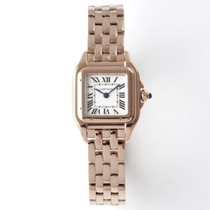 BV Factory Cartier Panthère 22mm White Dial Rose Gold Bezel Rose Gold Case&Bracelet Swiss Quartz Movement 22X30mm