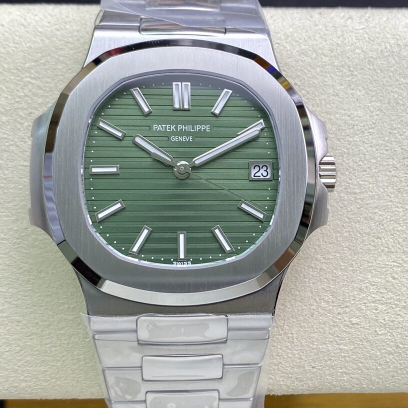 3K Factory Patek Philippe Nautilus 5711 Green Dial 316L Steel Bracelet 324SC Movement 40mm
