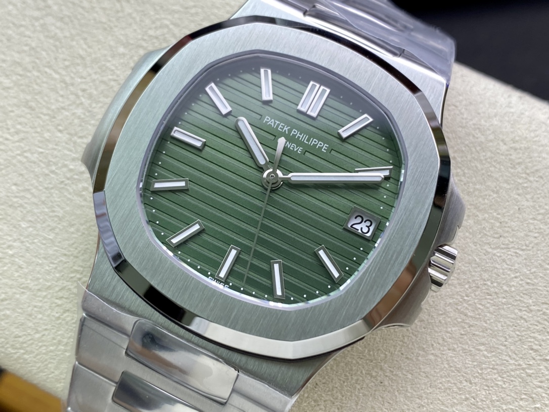 3K Factory Patek Philippe Nautilus 5711 Green Dial 316L Steel Bracelet 324SC Movement 40mm - Image 3