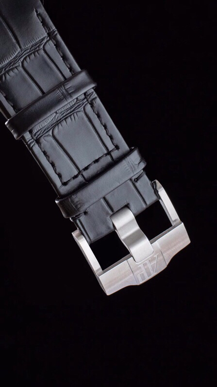 APF Factory Audemars Piguet Royal Oak Offshore 26400 Black&Blue Dial Black Ceramic Bezel 316L Steel Case Leather Strap 3126 Movement 44mm - Image 7
