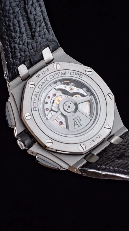 APF Factory Audemars Piguet Royal Oak Offshore 26400 Black&Blue Dial Black Ceramic Bezel 316L Steel Case Leather Strap 3126 Movement 44mm - Image 6