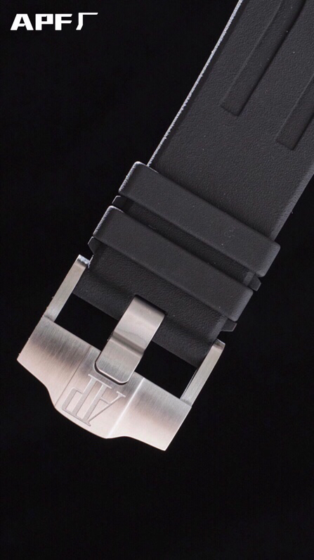 APF Factory Audemars Piguet Royal Oak Offshore 26400 White&Black Dial Black Ceramic Bezel 316L Steel Case Rubber Strap 3126 Movement 44mm - Image 8