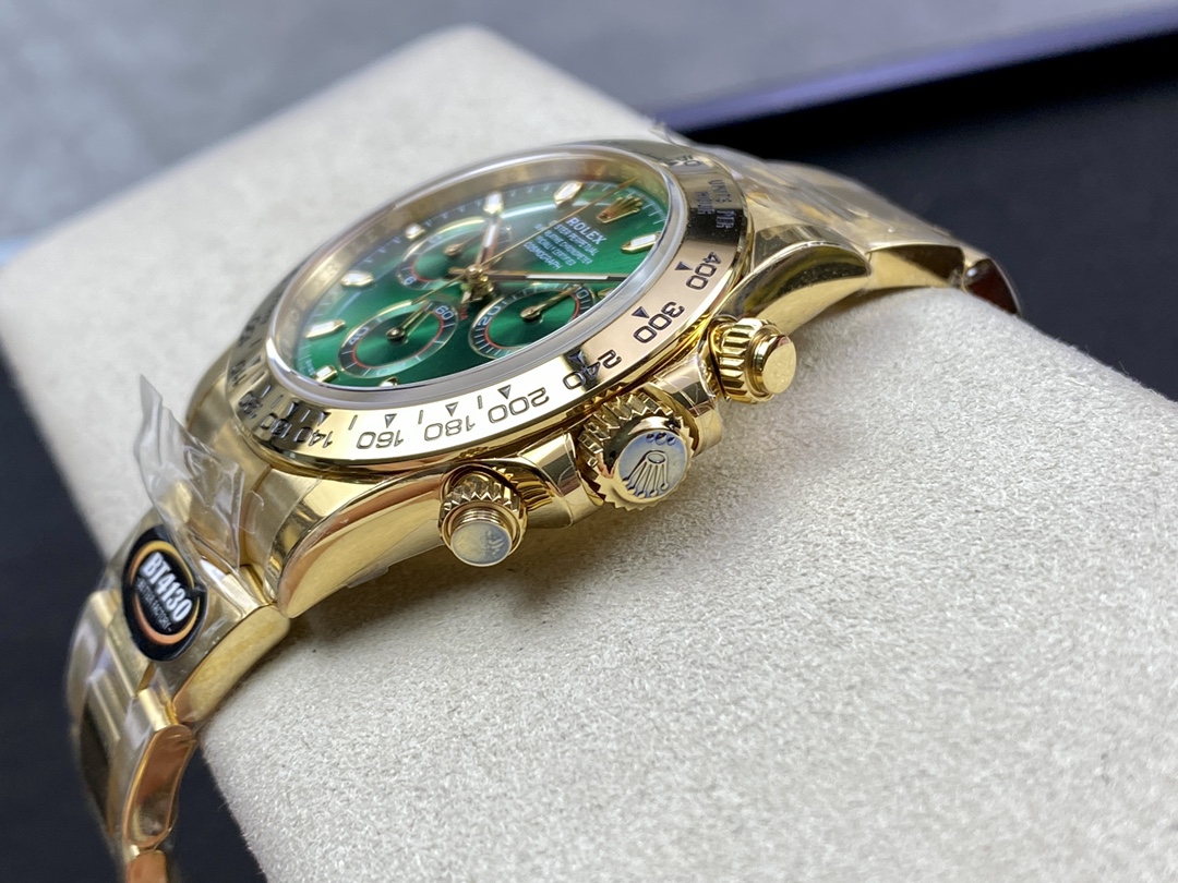 BT Factory Rolex Daytona Chronograph 116508 Green Dial Yellow Gold Bezel&Case 4130 Movement 40mm - Image 7