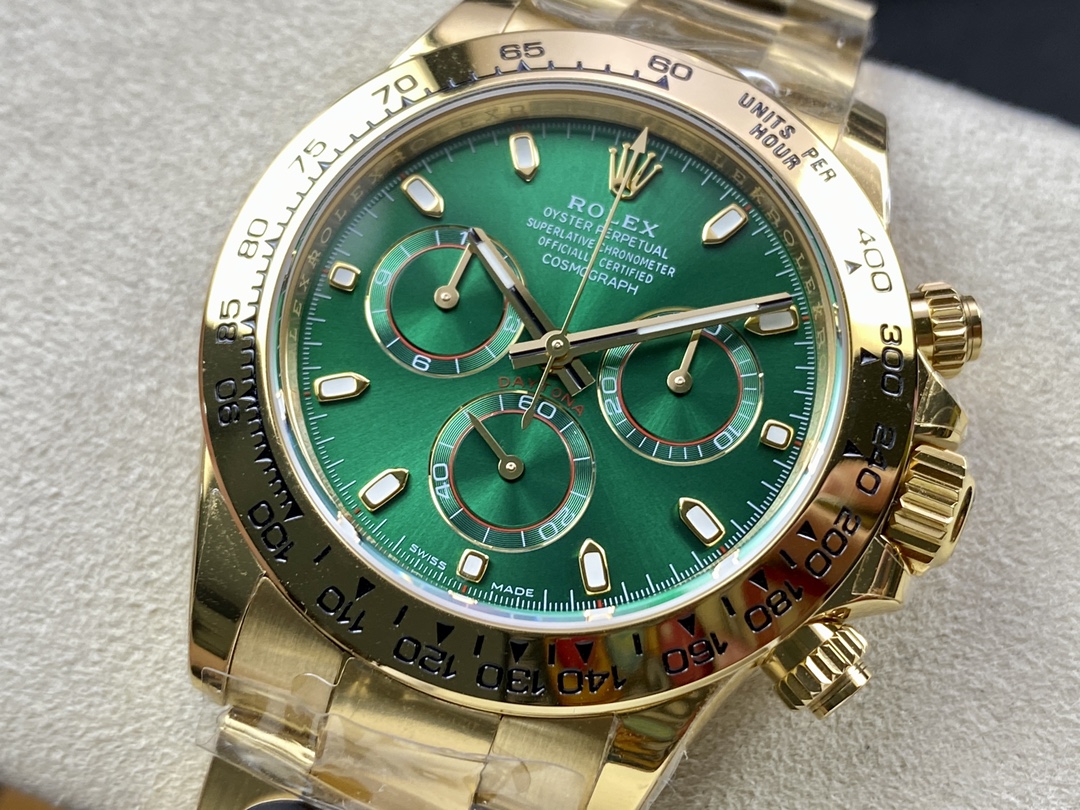 BT Factory Rolex Daytona Chronograph 116508 Green Dial Yellow Gold Bezel&Case 4130 Movement 40mm - Image 2