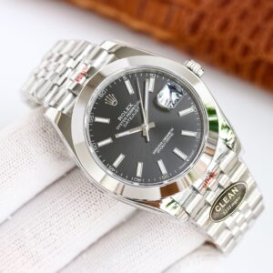 Clean Factory Rolex Datejust 126300 Black Dial Domed Bezel Oyster/Jubilee Bracelet 904L Steel 3235 Movement 41mm Mens Watch