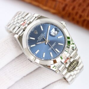 Clean Factory Rolex Datejust 126300 Blue Dial Smooth Bezel Oyster/Jubilee Bracelet 904L Steel 3235 Movement 41mm Mens Watch