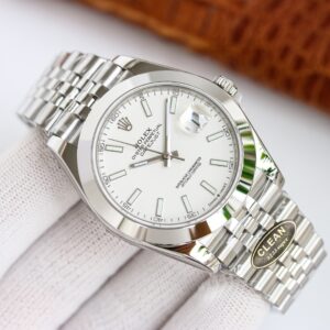 Clean Factory Rolex Datejust 126300 White Dial Domed Bezel Oyster/Jubilee Bracelet 904L Steel 3235 Movement 41mm Mens Watch