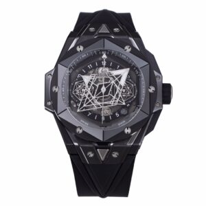BBF Factory Hublot Big Bang Sang Bleu II Black Dial Black Ceramic Case Rubber Strap HUB1240 Movement 45mm