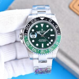 Clean Factory Rolex GMT Master Green Dial Green & Black Ceramic Bezel "Sprite" 904L Oyster Bracelet 3186/3285 Movement 40mm