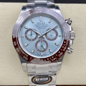 BT Factory Rolex Daytona Chronograph 116506 Ice Blue Dial Ceramic Bezel Stainless Steel Case&Bracelet 4130 Movement 40mm