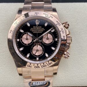 BT Factory Rolex Daytona Chronograph 116505 Black&Rose Gold Dial Everose Gold Bezel&Case 4130 Movement 40mm