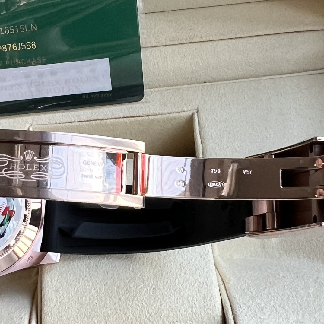 BT Factory Rolex Daytona Chronograph 116515 Everose Gold Dial With Diamonds Ceramic Bezel Everose Gold Case Rubber Strap 4130 Movement 40mm - Image 8