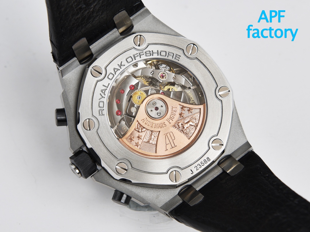 APF Factory Audemars Piguet Royal Oak Offshore 26470 Grey&Black 316L Steel Bezel&Case Leather Strap 3126 Movement 42mm - Image 8