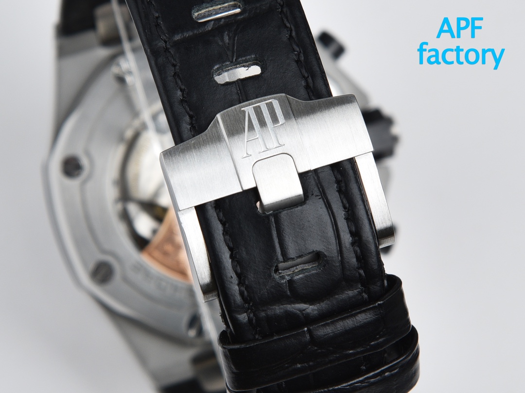 APF Factory Audemars Piguet Royal Oak Offshore 26470 Grey&Black 316L Steel Bezel&Case Leather Strap 3126 Movement 42mm - Image 9