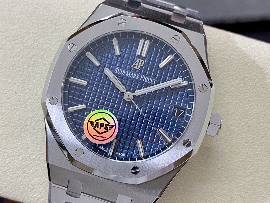 APS Factory Audemars Piguet Royal Oak 15500 Light Blue Dial 316L Steel Bezel&Bracelet 4302 Movement 41mm - Image 4