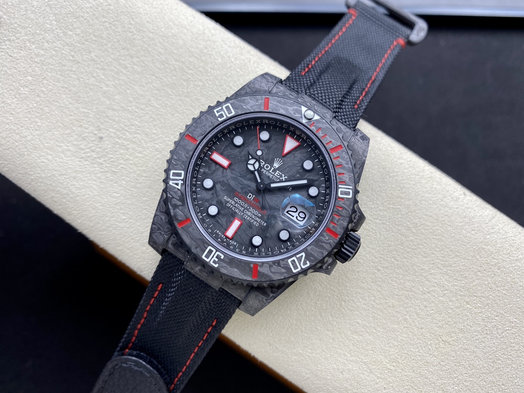 VS Factory Rolex Submariner Diw Red Carbon Fiber Case 3135 Movement 40mm - Image 4