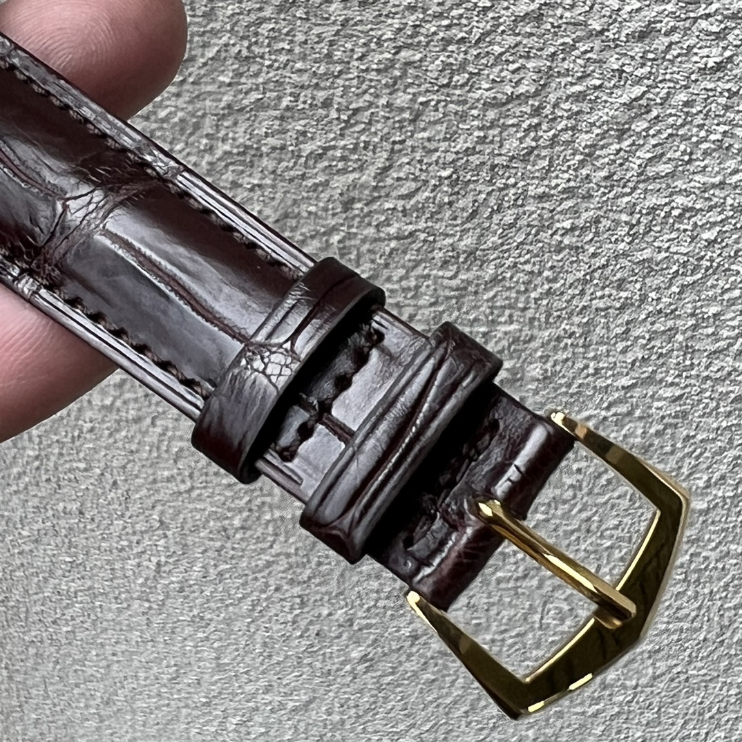 3K Factory Patek Philippe Calatrava 5227 Beige Dial Yellow Gold Bezel Leather Strap 324C Movement 39mm - Image 9