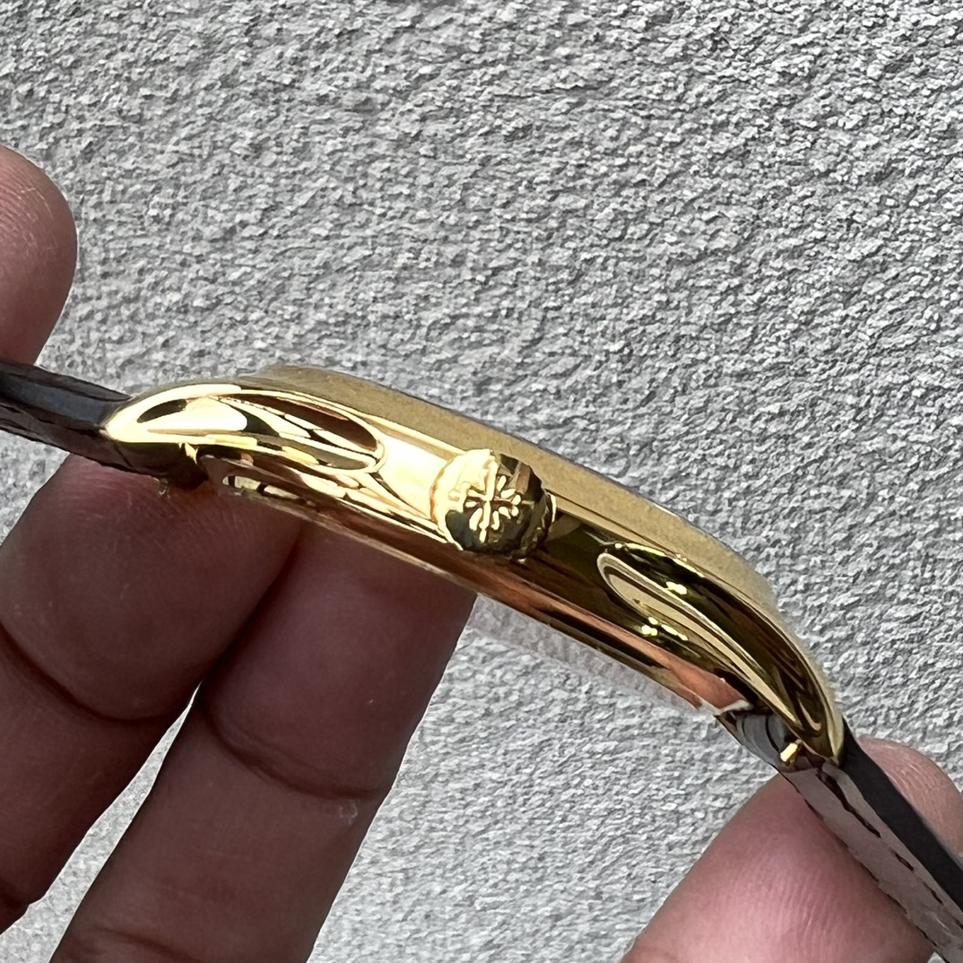 3K Factory Patek Philippe Calatrava 5227 Beige Dial Yellow Gold Bezel Leather Strap 324C Movement 39mm - Image 6