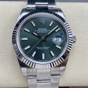 VS Factory Rolex Datejust 126334 Green Dial Fluted Bezel 904L Steel Oyster Bracelet 3235 Movement 41mm