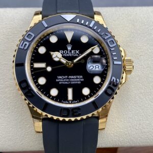 VS Factory Rolex Yacht Master Yellow Gold Case Oysterflex Rubber Strap 3235 Movement 40mm