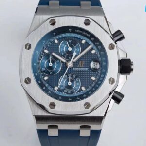 APF Factory Audemars Piguet Royal Oak Offshore 26470 Blue Dial 316L Steel Bezel&Case Rubber Strap 3126 Movement 42mm