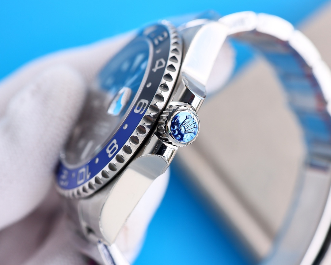 Clean Factory Rolex GMT Master Batman Black Dial Black & Blue Ceramic Bezel Jubilee Bracelet 904L Steel 3186/3285 Movement - Image 7