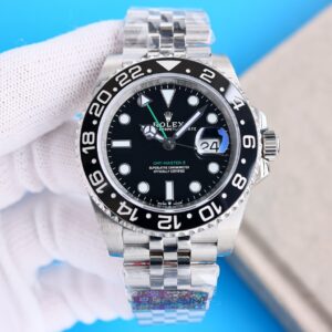 Clean Factory Rolex GMT Master Black Dial Black Ceramic Bezel Jubilee Bracelet 904L Steel 3186/3285 Movement