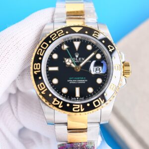 Clean Factory Rolex GMT Master Root Beer Black Dial Black & Gold Ceramic Bezel Yellow Gold Bracelet 904L Steel 3186/3285 Movement