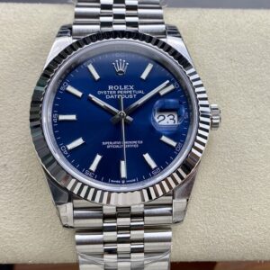 VS Factory Rolex Datejust 126334 Blue Dial Fluted Bezel 904L Steel Jubilee Bracelet 3235 Movement 41mm