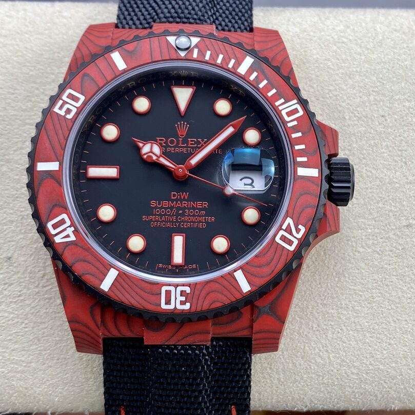 VS Factory Rolex Submariner Diw Full Red Carbon Fiber Case 3135 Movement 40mm