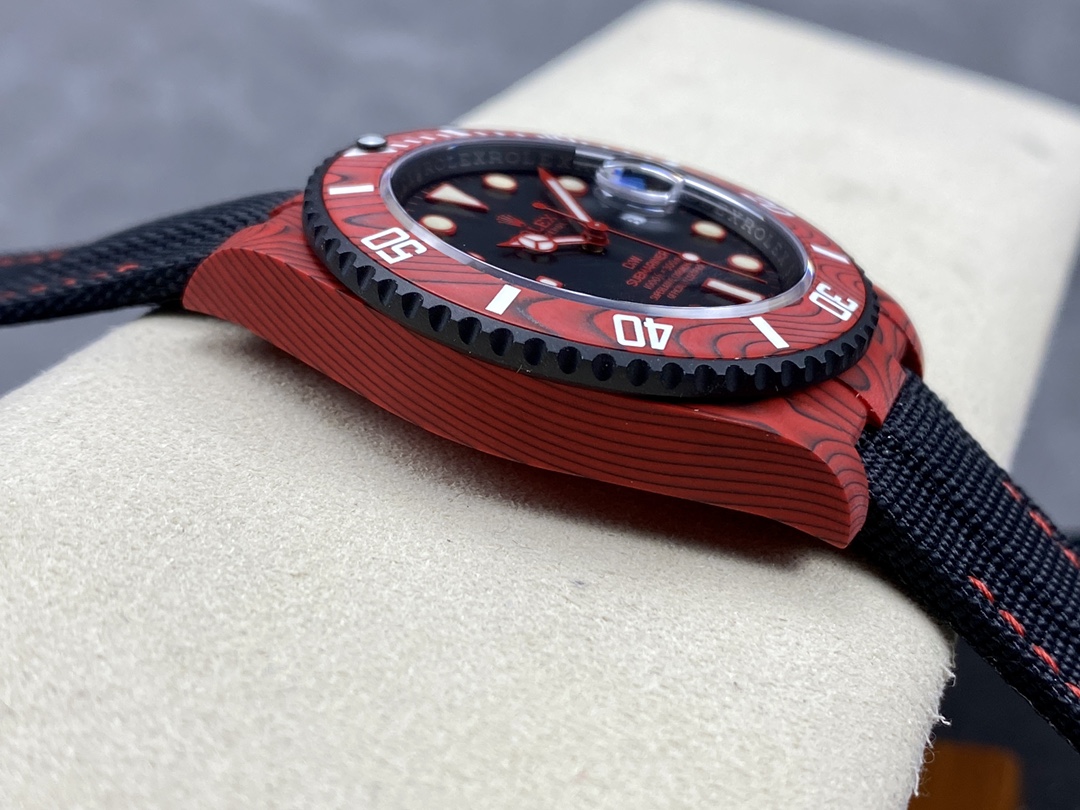 VS Factory Rolex Submariner Diw Full Red Carbon Fiber Case 3135 Movement 40mm - Image 5