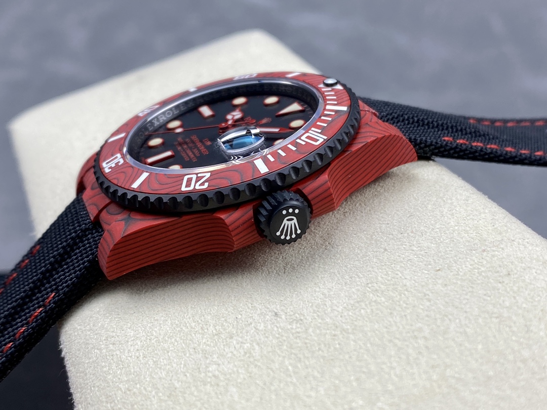 VS Factory Rolex Submariner Diw Full Red Carbon Fiber Case 3135 Movement 40mm - Image 6