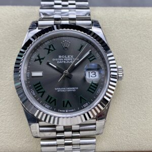 VS Factory Rolex Datejust 126334 Wimbledon Fluted Bezel 904L Steel Jubilee Bracelet 3235 Movement 41mm