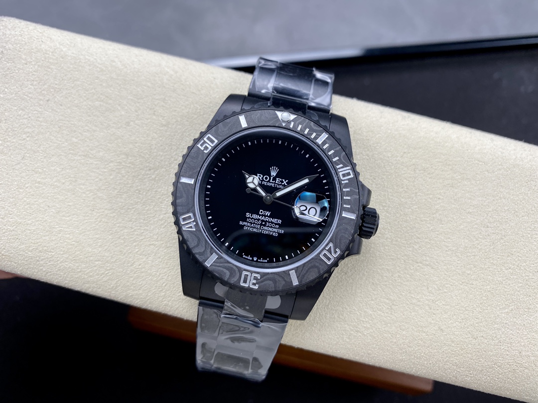 VS Factory Rolex Submariner Diw Black Dial Carbon Fiber Case Black Steel Bracelet 3135 Movement 40mm - Image 4