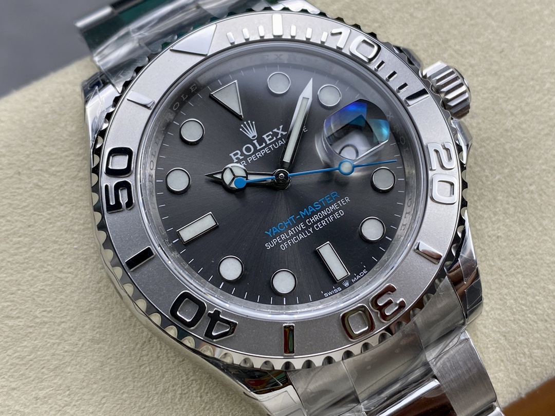 VS Factory Rolex Yacht Master Grey Dial Stainless Steel Case&Bracelet 3235 Movement 40mm - Image 3