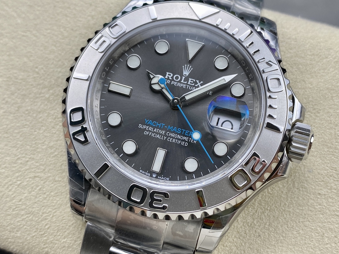 VS Factory Rolex Yacht Master Grey Dial Stainless Steel Case&Bracelet 3235 Movement 40mm - Image 2