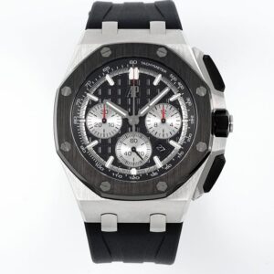 APF Factory Audemars Piguet Royal Oak Offshore 26420 Black Dial Ceramic Bezel 316L Steel Case Rubber Strap 4401 Movement 43mm