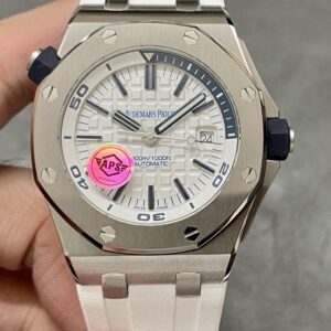 APS Factory Audemars Piguet Royal Oak Off Shore 15710 White Dial 316L Steel Bezel&Case Rubber Strap 3120 Movement 42mm