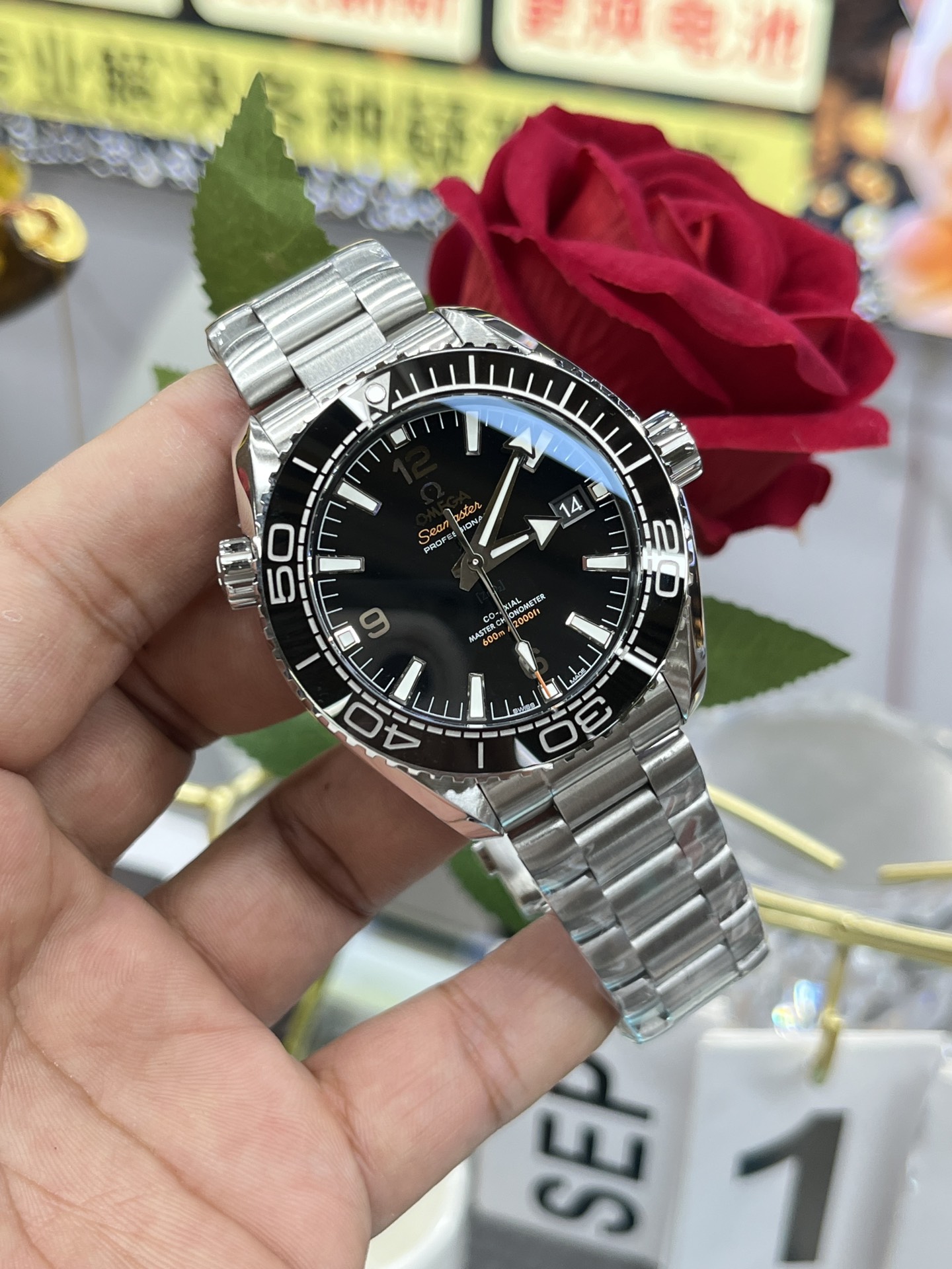 VS Factory Omega Seamaster 600 Black Dial Black Bezel 316L Steel 8900 Movement 43.5mm - Image 6