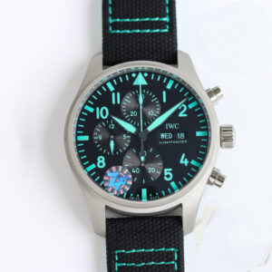 ZF Factory IWC Pilot 388108 Balck&Green Dial Titanium Case Nylon Strap 7750 Movement 41mm