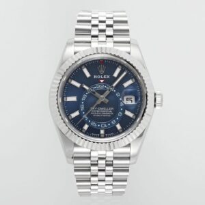 ZF Factory Rolex Sky-Dweller Blue Dial 904L Steel Case Jubilee Bracelet 9002 Movement 42mm