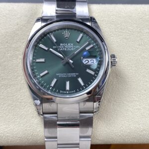 VS Factory Rolex Datejust 126234 Green Dial Domed Bezel 904L Steel Oyster Bracelet 3235 Movement 36mm
