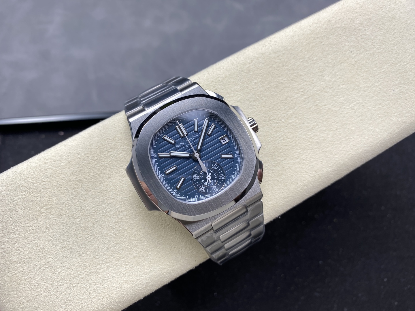 3K Factory Patek Philippe Nautilus 5980 Blue Dial 316L Steel CH28-520C Movement 40.5mm - Image 4