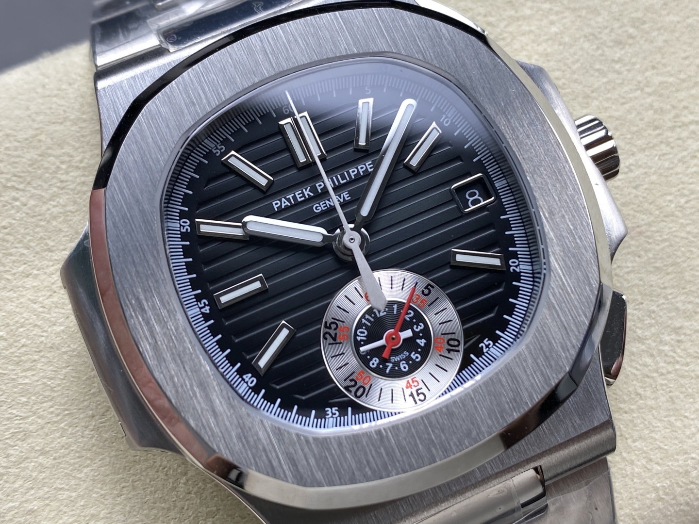 3K Factory Patek Philippe Nautilus 5980 Black Dial 316L Steel CH28-520C Movement 40.5mm - Image 3