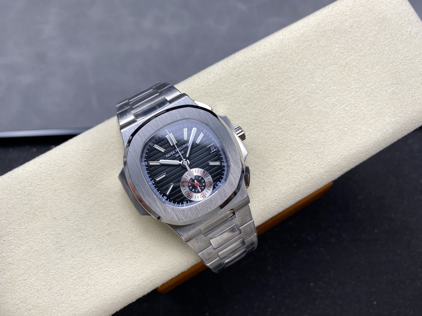 3K Factory Patek Philippe Nautilus 5980 Black Dial 316L Steel CH28-520C Movement 40.5mm - Image 4